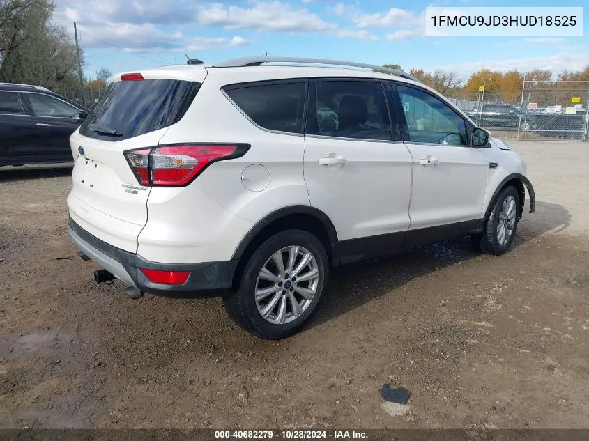 2017 Ford Escape Titanium VIN: 1FMCU9JD3HUD18525 Lot: 40682279