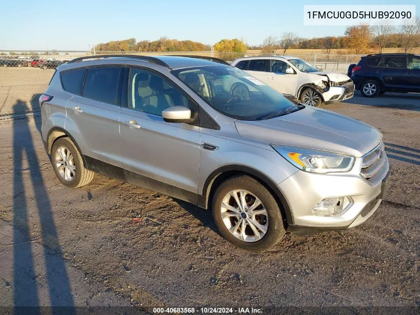 2017 Ford Escape Se VIN: 1FMCU0GD5HUB92090 Lot: 40683568