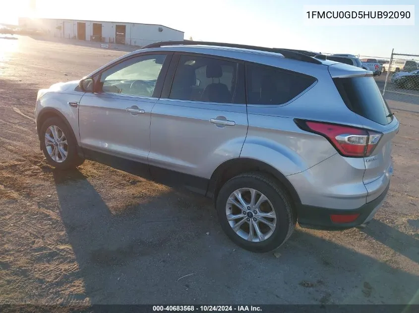 2017 Ford Escape Se VIN: 1FMCU0GD5HUB92090 Lot: 40683568