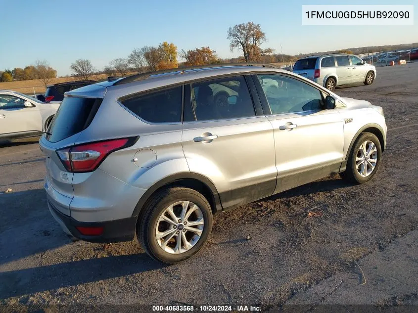 2017 Ford Escape Se VIN: 1FMCU0GD5HUB92090 Lot: 40683568