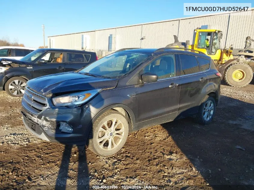 2017 Ford Escape Se VIN: 1FMCU0GD7HUD52647 Lot: 40683996