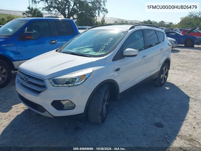 2017 Ford Escape Se VIN: 1FMCU0GD0HUB26479 Lot: 40689698