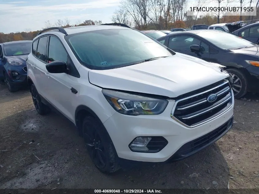 2017 Ford Escape Se VIN: 1FMCU9G90HUB71955 Lot: 40690048