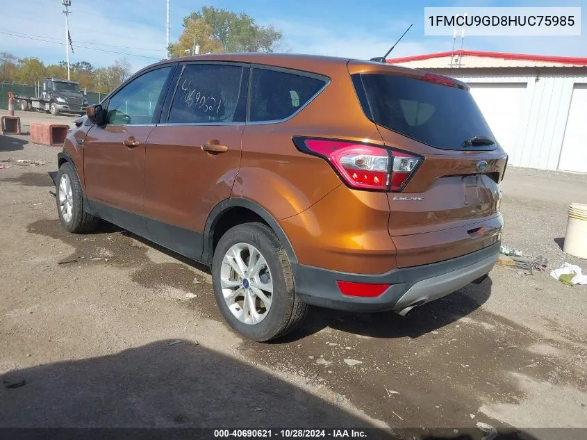 2017 Ford Escape Se VIN: 1FMCU9GD8HUC75985 Lot: 40690621