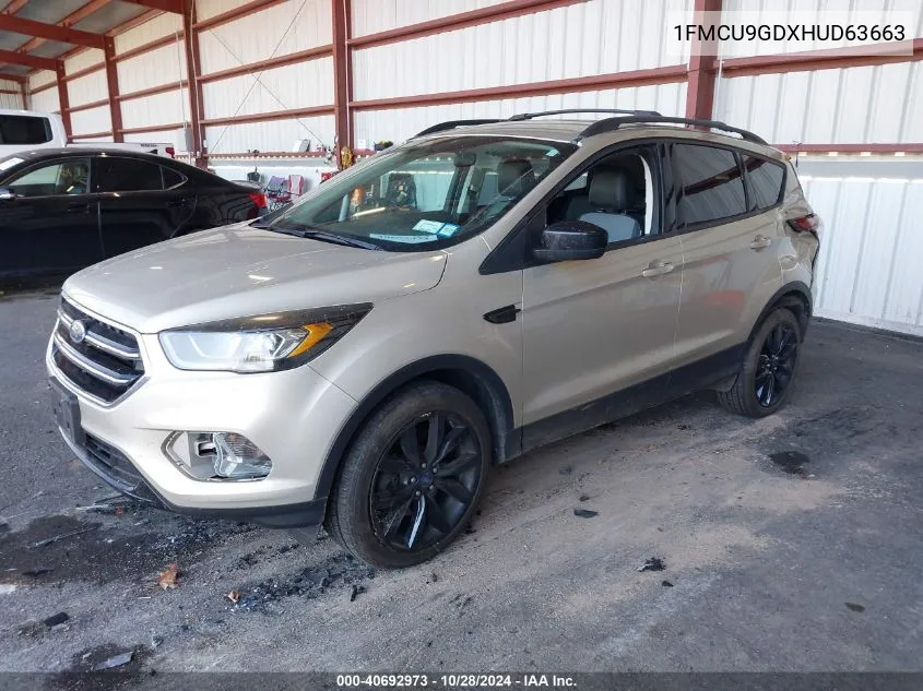 2017 Ford Escape Se VIN: 1FMCU9GDXHUD63663 Lot: 40692973