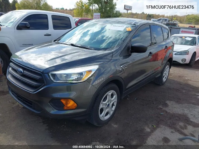 2017 Ford Escape S VIN: 1FMCU0F76HUE23476 Lot: 40694992