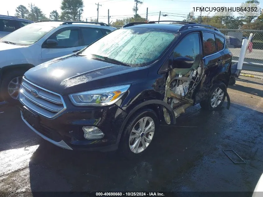 2017 Ford Escape Se VIN: 1FMCU9G91HUB64352 Lot: 40698660