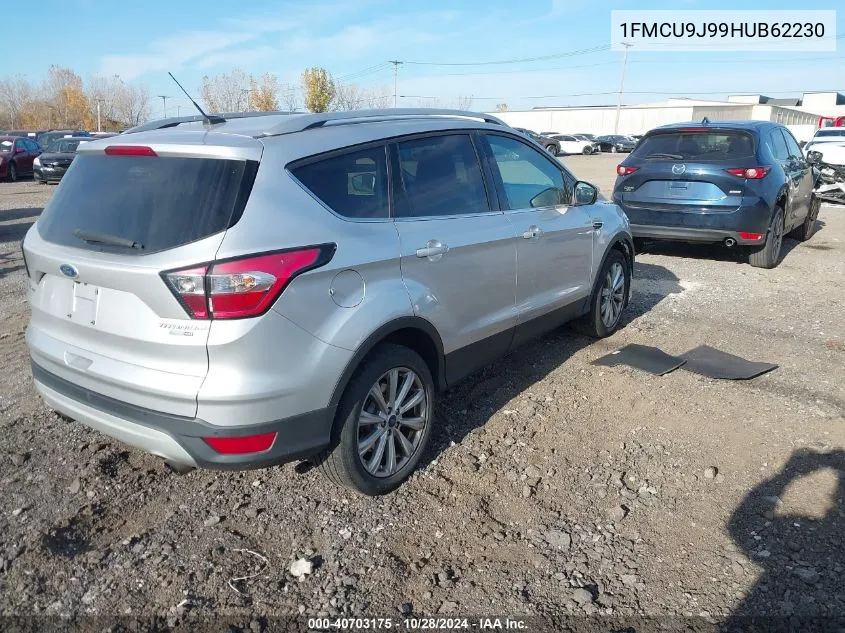 2017 Ford Escape Titanium VIN: 1FMCU9J99HUB62230 Lot: 40703175