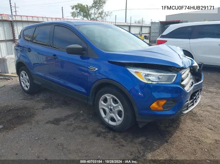 2017 Ford Escape S VIN: 1FMCU0F74HUB29171 Lot: 40703184