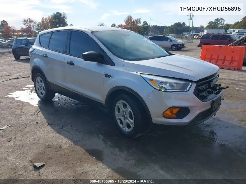 2017 Ford Escape S VIN: 1FMCU0F7XHUD56896 Lot: 40705965