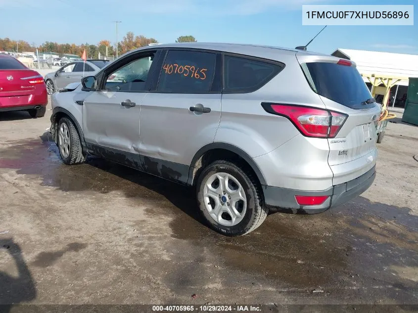 2017 Ford Escape S VIN: 1FMCU0F7XHUD56896 Lot: 40705965