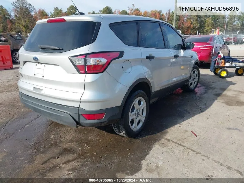 2017 Ford Escape S VIN: 1FMCU0F7XHUD56896 Lot: 40705965