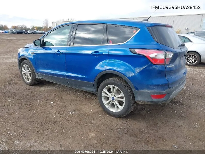 2017 Ford Escape Se VIN: 1FMCU9G95HUA28452 Lot: 40706224