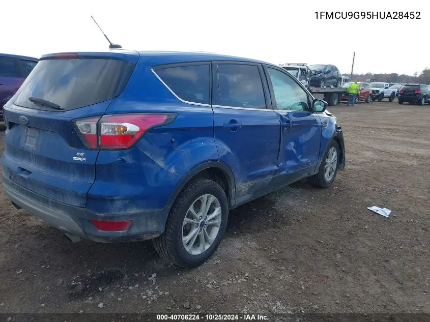 2017 Ford Escape Se VIN: 1FMCU9G95HUA28452 Lot: 40706224