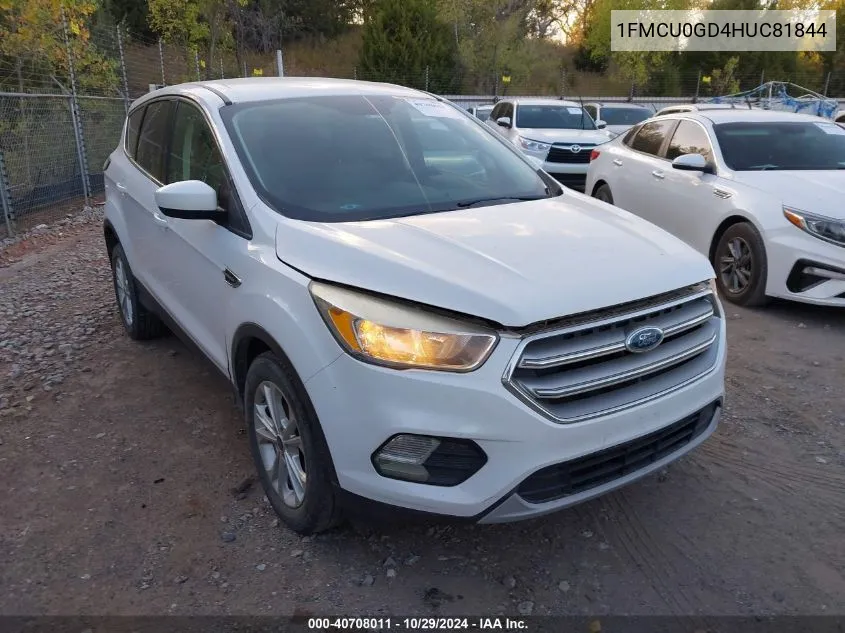 2017 Ford Escape Se VIN: 1FMCU0GD4HUC81844 Lot: 40708011