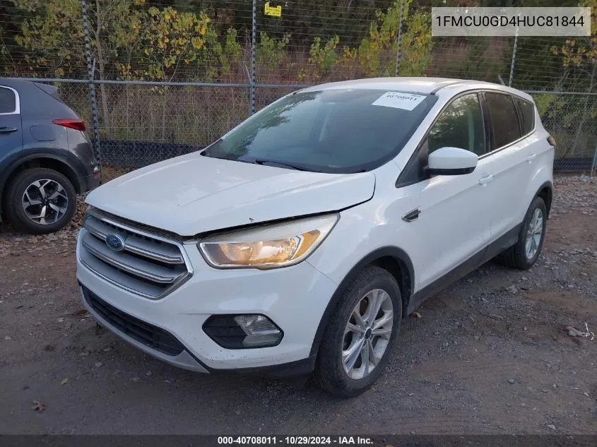 2017 Ford Escape Se VIN: 1FMCU0GD4HUC81844 Lot: 40708011