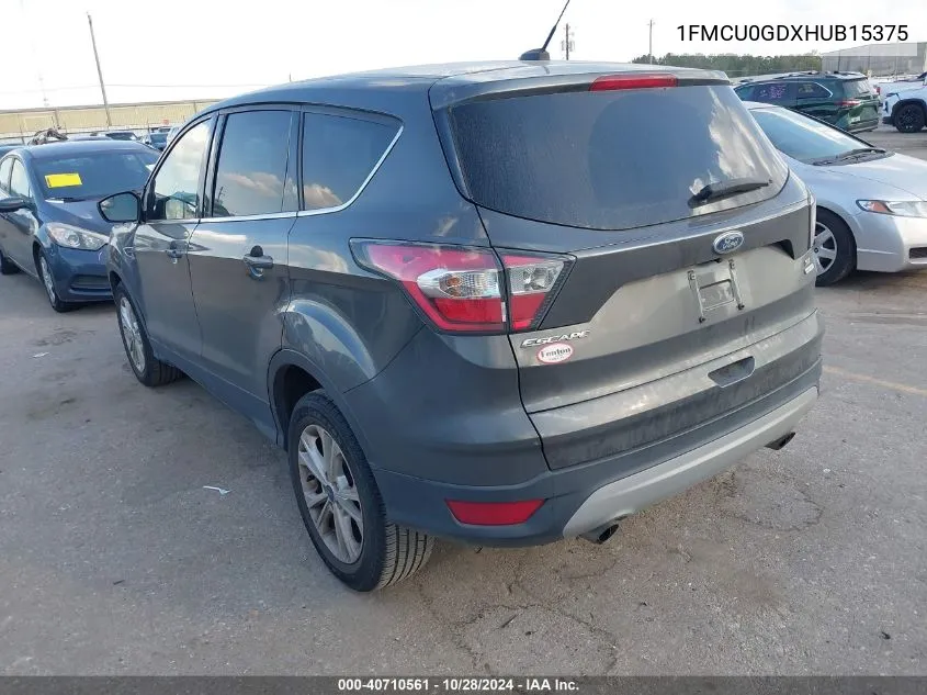 2017 Ford Escape Se VIN: 1FMCU0GDXHUB15375 Lot: 40710561