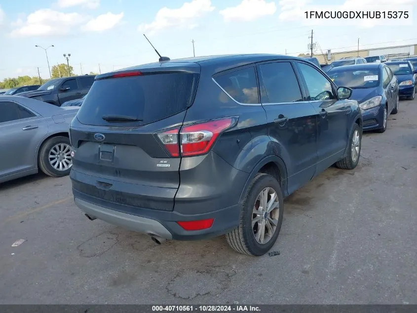 2017 Ford Escape Se VIN: 1FMCU0GDXHUB15375 Lot: 40710561