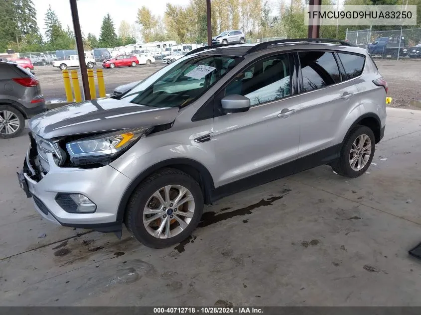 2017 Ford Escape Se VIN: 1FMCU9GD9HUA83250 Lot: 40712718