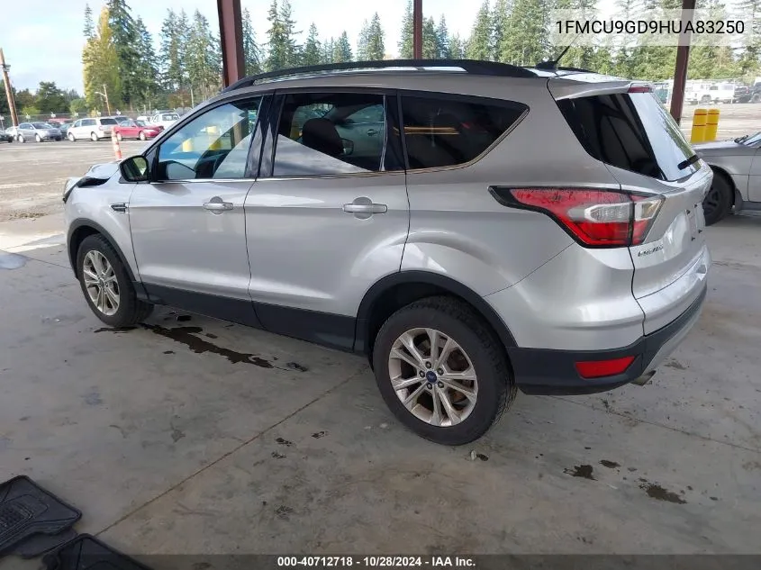 2017 Ford Escape Se VIN: 1FMCU9GD9HUA83250 Lot: 40712718