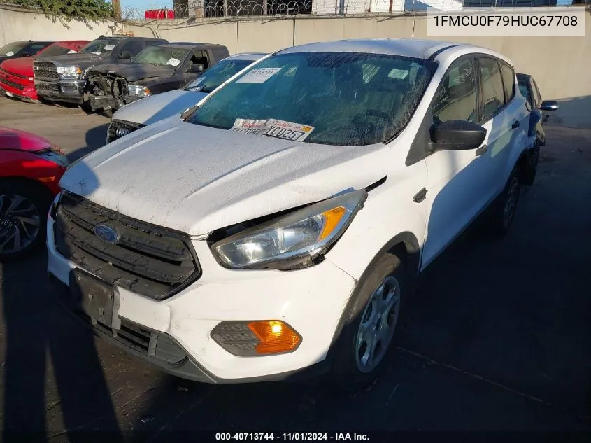 2017 Ford Escape S VIN: 1FMCU0F79HUC67708 Lot: 40713744