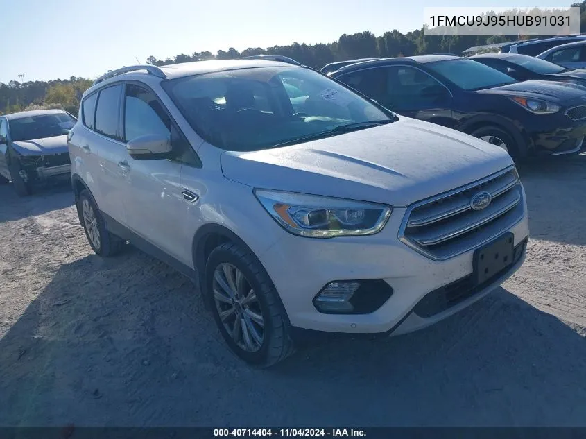 2017 Ford Escape Titanium VIN: 1FMCU9J95HUB91031 Lot: 40714404