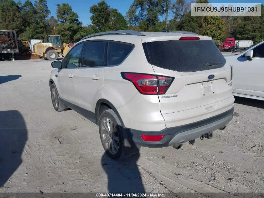 2017 Ford Escape Titanium VIN: 1FMCU9J95HUB91031 Lot: 40714404