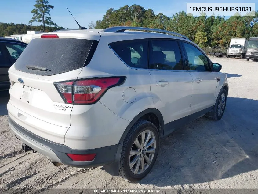 2017 Ford Escape Titanium VIN: 1FMCU9J95HUB91031 Lot: 40714404