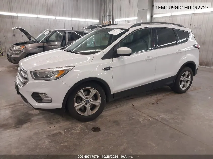 2017 Ford Escape Se VIN: 1FMCU9GD1HUD92727 Lot: 40717079