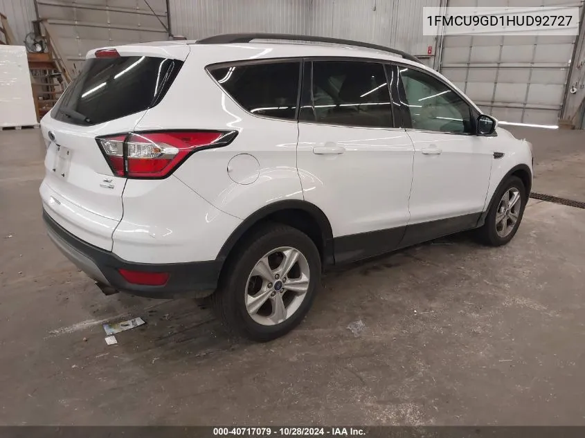 2017 Ford Escape Se VIN: 1FMCU9GD1HUD92727 Lot: 40717079