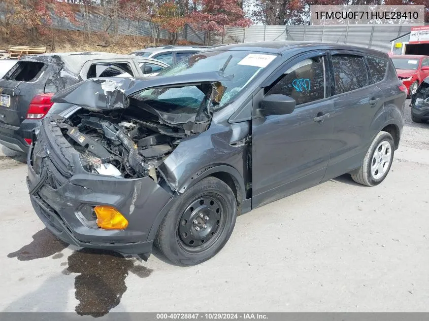 2017 Ford Escape S VIN: 1FMCU0F71HUE28410 Lot: 40728847