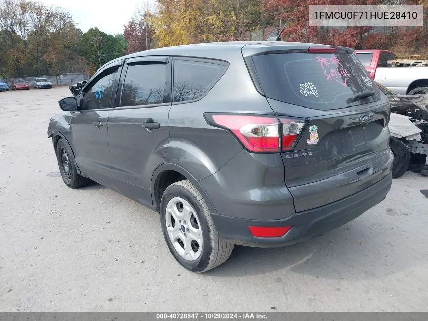 2017 Ford Escape S VIN: 1FMCU0F71HUE28410 Lot: 40728847