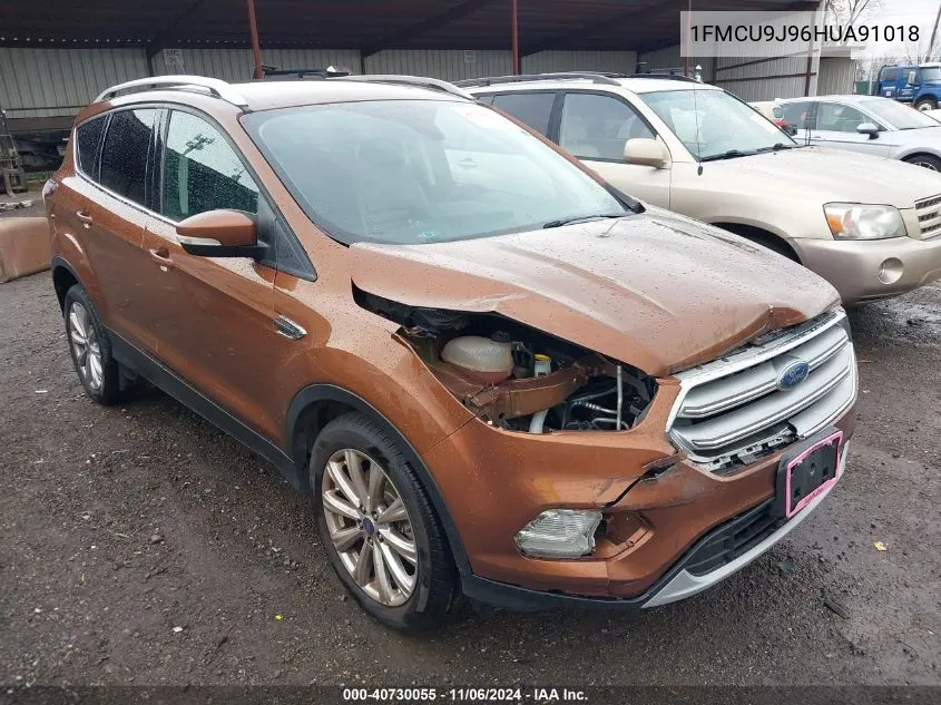 2017 Ford Escape Titanium VIN: 1FMCU9J96HUA91018 Lot: 40730055