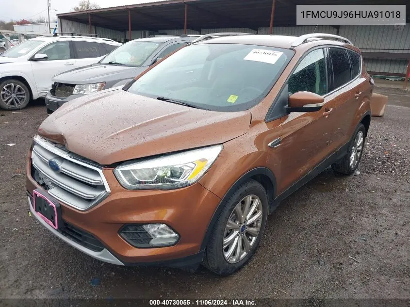 2017 Ford Escape Titanium VIN: 1FMCU9J96HUA91018 Lot: 40730055