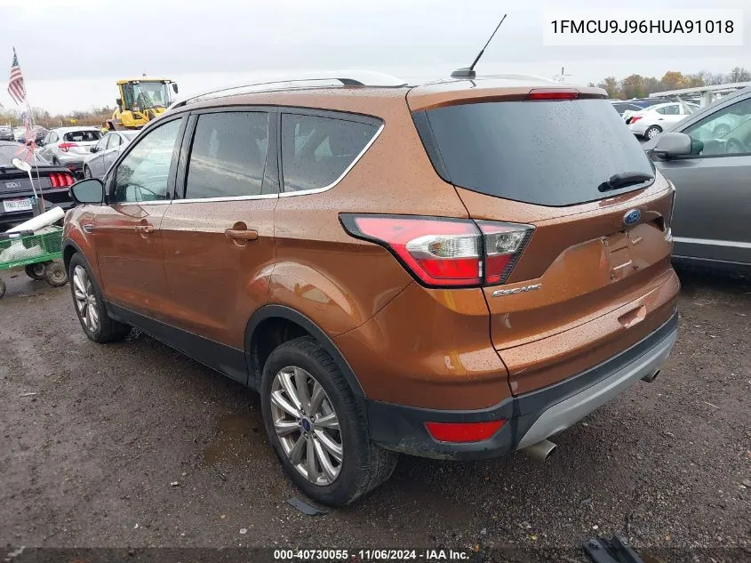 2017 Ford Escape Titanium VIN: 1FMCU9J96HUA91018 Lot: 40730055