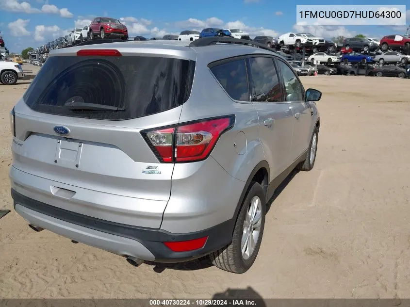 2017 Ford Escape Se VIN: 1FMCU0GD7HUD64300 Lot: 40730224