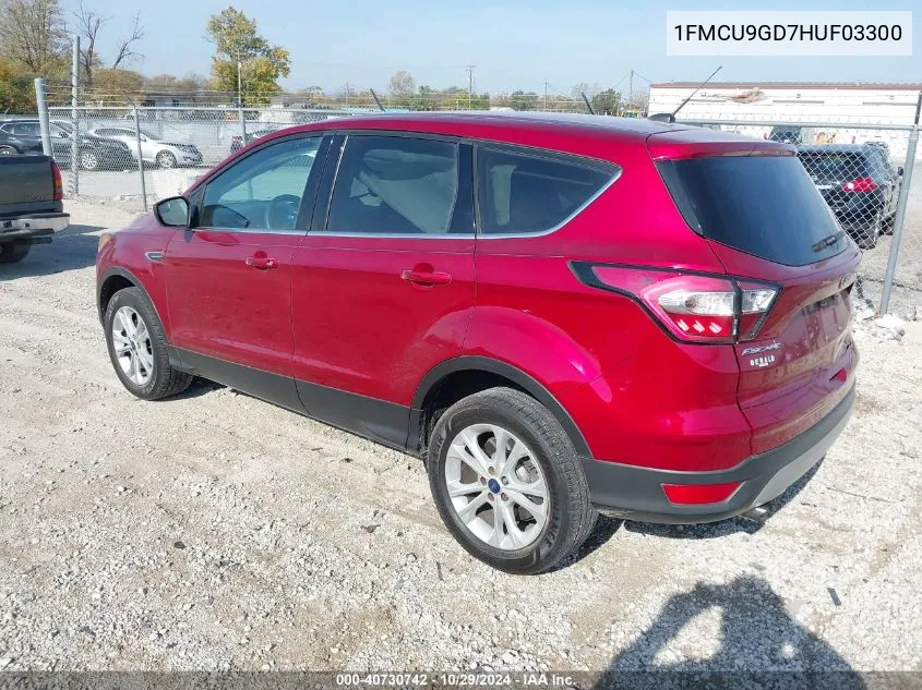 2017 Ford Escape Se VIN: 1FMCU9GD7HUF03300 Lot: 40730742