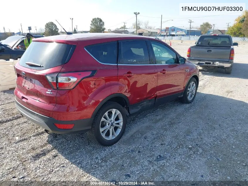 2017 Ford Escape Se VIN: 1FMCU9GD7HUF03300 Lot: 40730742