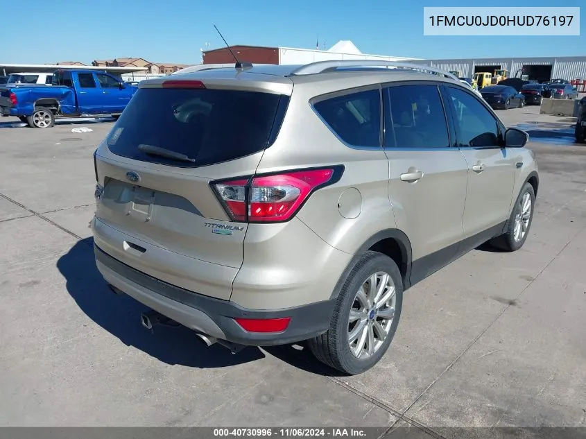 2017 Ford Escape Titanium VIN: 1FMCU0JD0HUD76197 Lot: 40730996