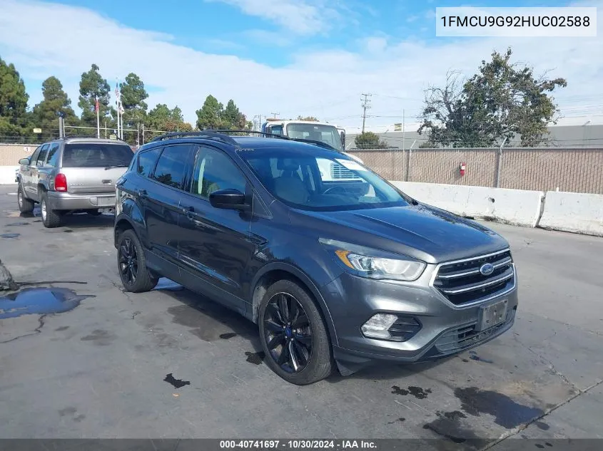 2017 Ford Escape Se VIN: 1FMCU9G92HUC02588 Lot: 40741697