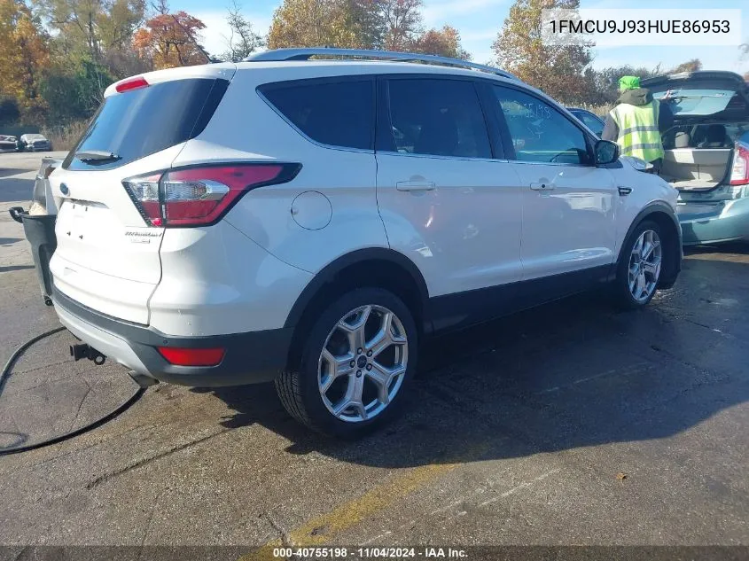 2017 Ford Escape Titanium VIN: 1FMCU9J93HUE86953 Lot: 40755198