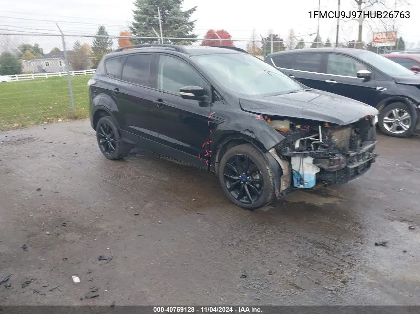 2017 Ford Escape Titanium VIN: 1FMCU9J97HUB26763 Lot: 40759128