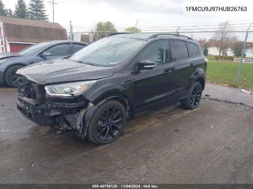 2017 Ford Escape Titanium VIN: 1FMCU9J97HUB26763 Lot: 40759128