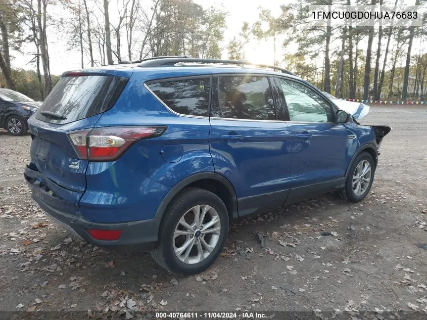 2017 Ford Escape Se VIN: 1FMCU0GD0HUA76683 Lot: 40764611