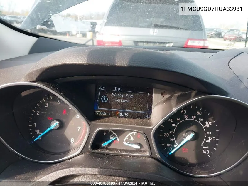 1FMCU9GD7HUA33981 2017 Ford Escape Se