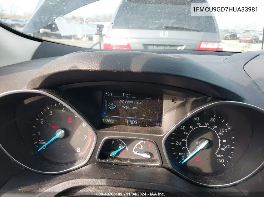 1FMCU9GD7HUA33981 2017 Ford Escape Se