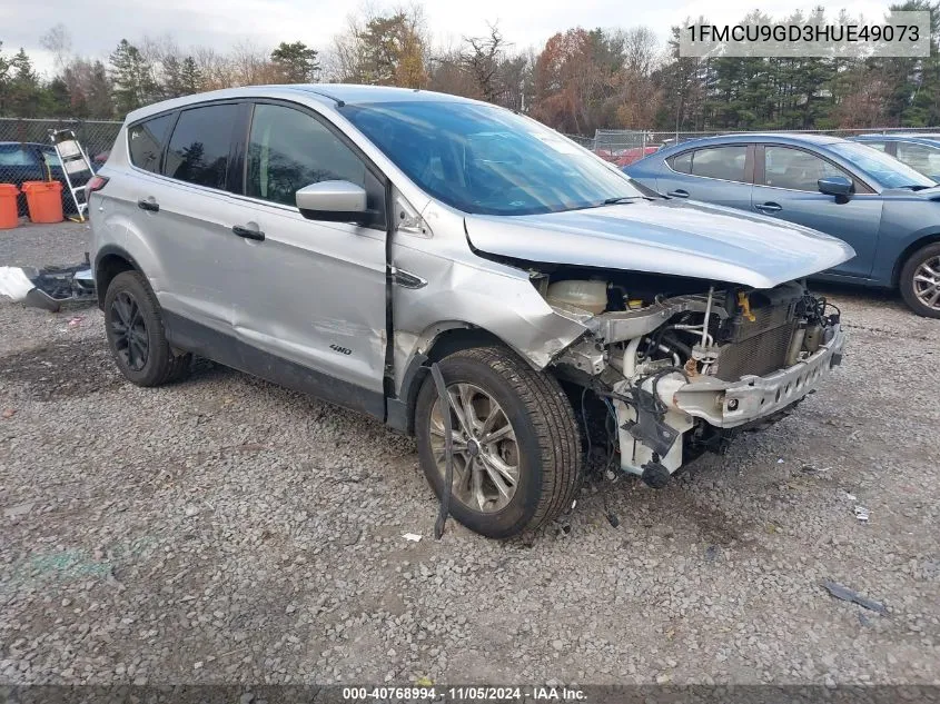 2017 Ford Escape Se VIN: 1FMCU9GD3HUE49073 Lot: 40768994