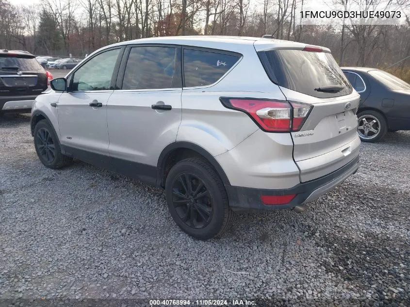 2017 Ford Escape Se VIN: 1FMCU9GD3HUE49073 Lot: 40768994