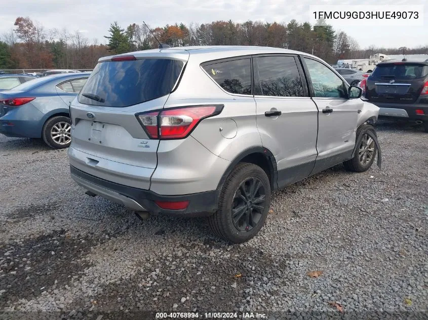 2017 Ford Escape Se VIN: 1FMCU9GD3HUE49073 Lot: 40768994