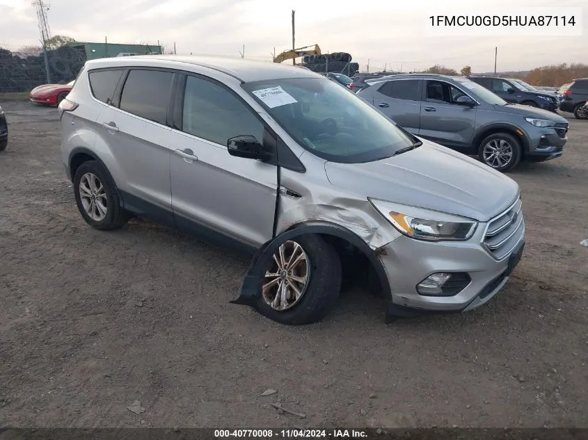 2017 Ford Escape Se VIN: 1FMCU0GD5HUA87114 Lot: 40770008